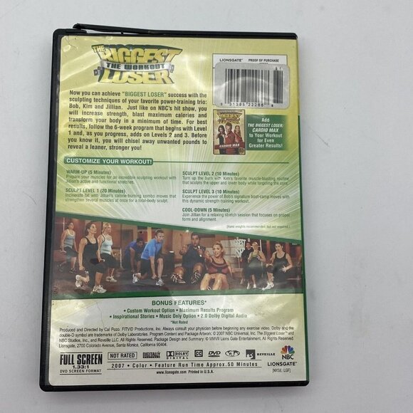 Exercise & Workout DVD Videos lot of 7 Jillian Biggest Loser Yoga Cardio Stomach - Picture 11 of 16